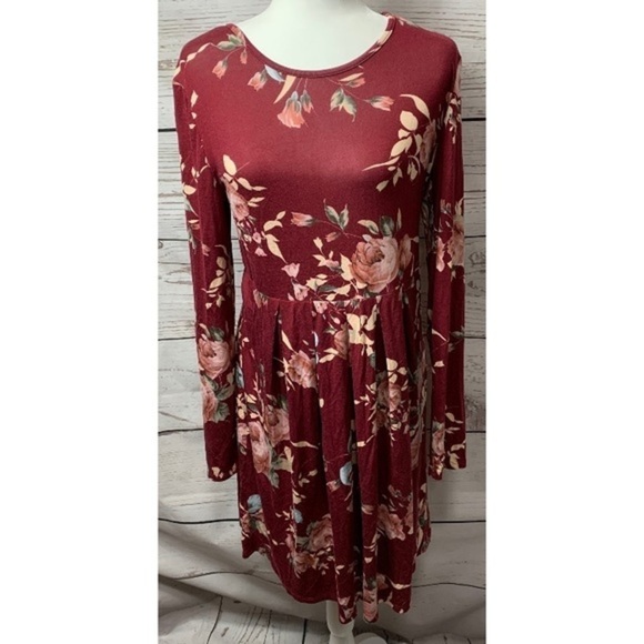 EUC 12 PM By Mon Ami Floral Babydoll Pleated Dress - Picture 4 of 10